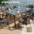 Waterproof Garden Swimming Pool DIY Plastic Base Interlocking Floor WPC Composite Teak Wood Decking Tiles